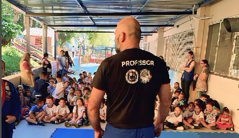 Palestra de Jiu-jitsu e defesa pessoal para crianças